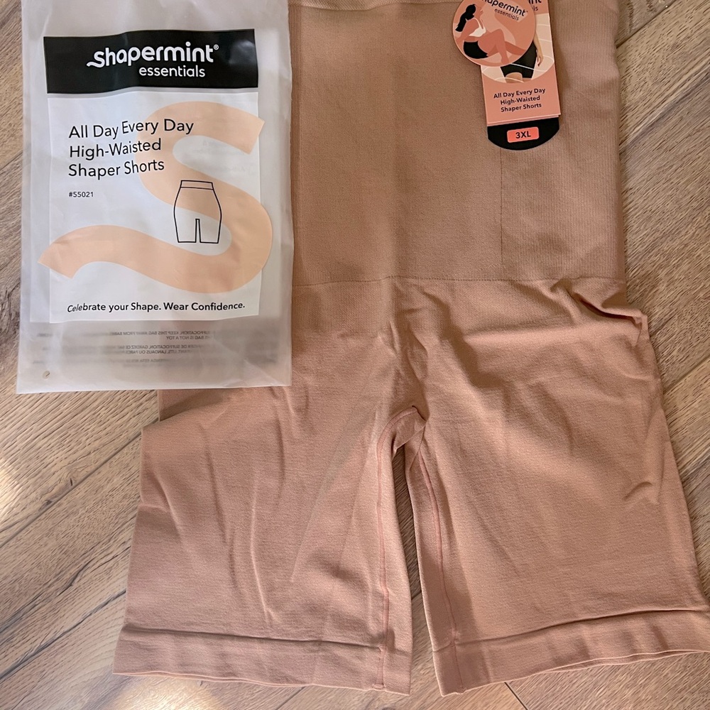 (3XL) BEIGE Shapermint High Waist Shaper Shorts